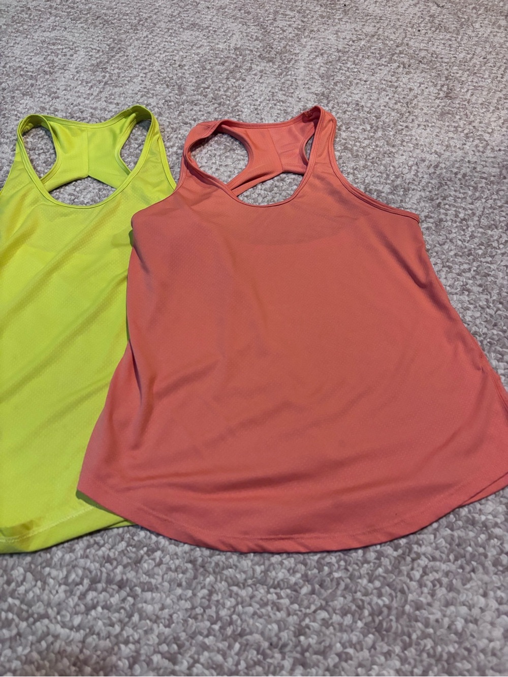 ZYIA Racerback Tank Tops - Purple, Neon Yellow & Coral - Picture 3 of 5